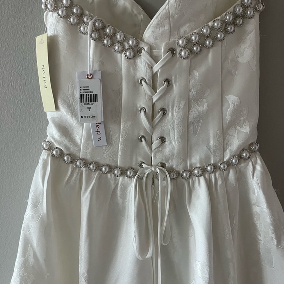 V. Chapman Lucia Dress in White Baroque Floral - Picture 10 of 15